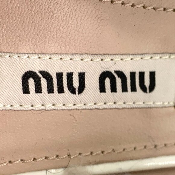 Miu Miu White Patent Leather Mary Jane High Heels Size 36 With Square Toe & 95mm - Picture 8 of 9